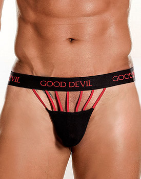 Good Devil Caged G-String Black/Red
